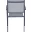 Gartenstuhl 'Leeds' stapelbar Aluminium anthrazit 54 x 88 x 54 cm