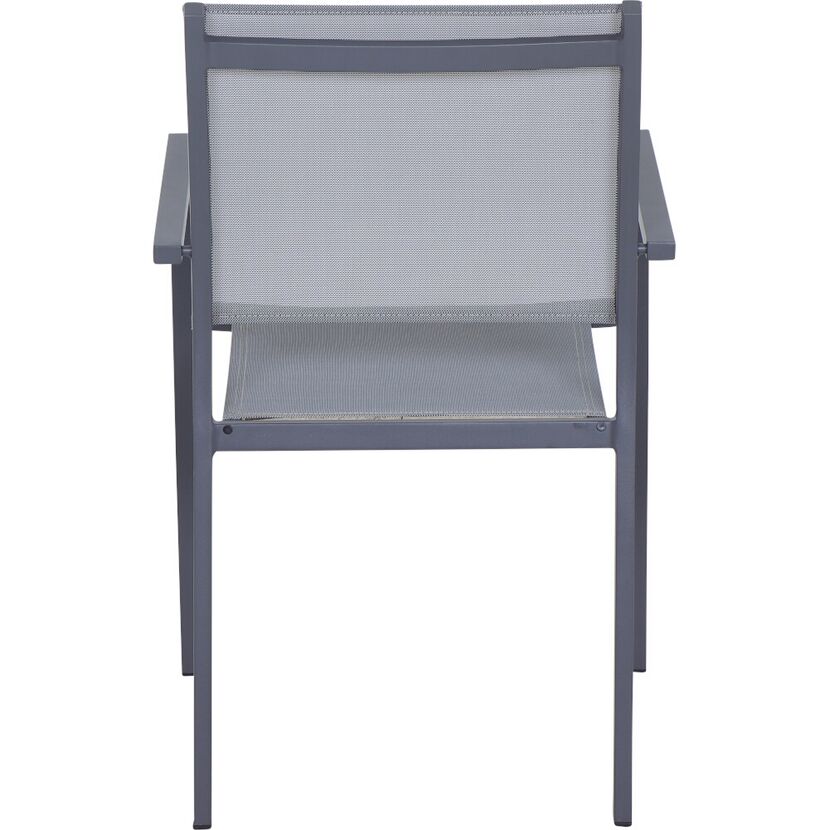 Gartenstuhl 'Leeds' stapelbar Aluminium anthrazit 54 x 88 x 54 cm