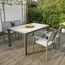 Gartenstuhl 'Leeds' stapelbar Aluminium anthrazit 54 x 88 x 54 cm