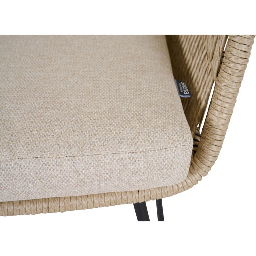 Gartensessel 'Kansas' Edelstahl/Aluminium taupe 60 x 85 x 70 cm