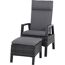 Gartenhocker 'Taranto' Aluminium blau/grau 54 x 40 x 50 cm