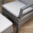 Gartenhocker 'Taranto' Aluminium blau/grau 54 x 40 x 50 cm