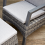 Hocker 'Taranto' anthrazit/matt 58,5 x 40 x 50 cm