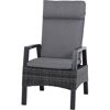 Gartensessel 'Taranto' Aluminium blau/grau 61 x 109 x 74 cm