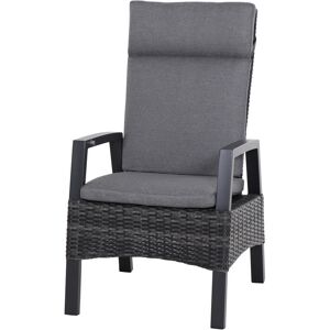 Sessel 'Taranto' anthrazit/matt 50 x 109 x 74 cm