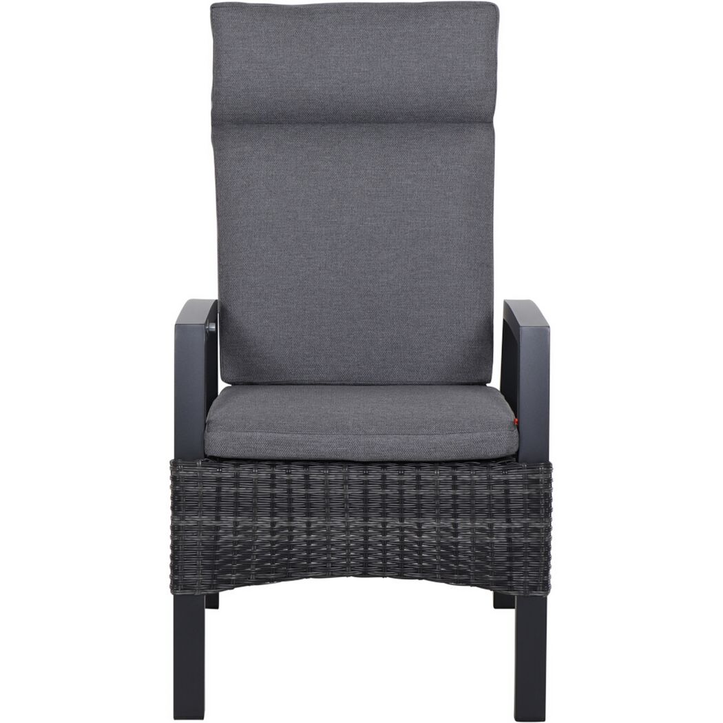 Gartensessel 'Taranto' Aluminium blau/grau 61 x 109 x 74 cm