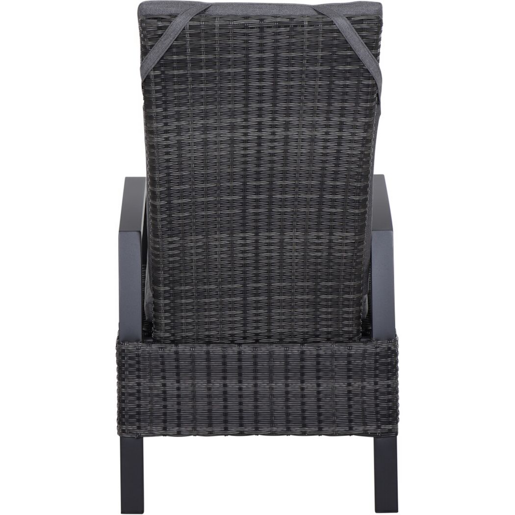Gartensessel 'Taranto' Aluminium blau/grau 61 x 109 x 74 cm