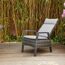 Gartensessel 'Taranto' Aluminium blau/grau 61 x 109 x 74 cm
