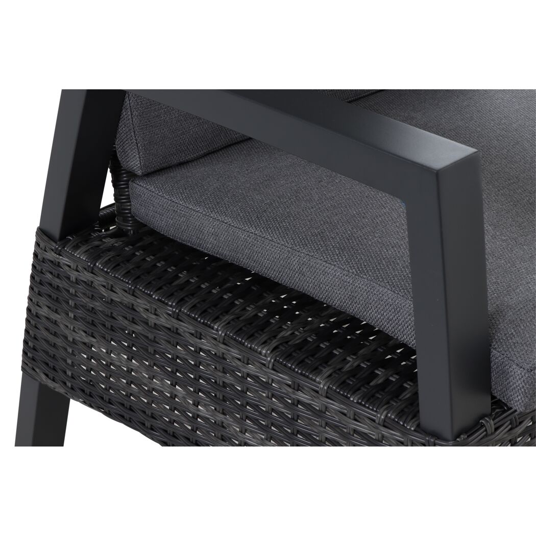 Gartensessel 'Taranto' Aluminium blau/grau 61 x 109 x 74 cm
