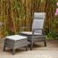 Gartensessel 'Taranto' Aluminium blau/grau 61 x 109 x 74 cm