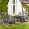Gartensessel 'Taranto' Aluminium blau/grau 61 x 109 x 74 cm