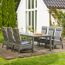 Gartensessel 'Taranto' Aluminium blau/grau 61 x 109 x 74 cm