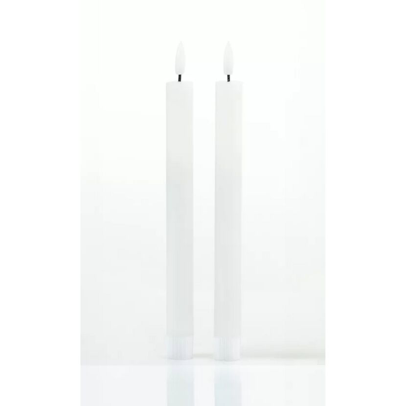 LED-Kerze 'Novita' weiß Ø 2,2 x 21,5 cm 2 Stück
