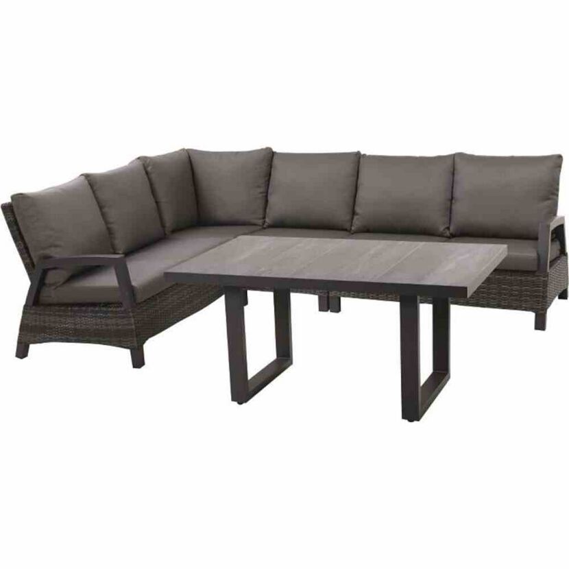 Loungemöbelset 'Taranto' Aluminium dunkelgrau 5-teilig
