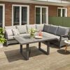 Loungemöbelset 'Taranto' Aluminium dunkelgrau 5-teilig
