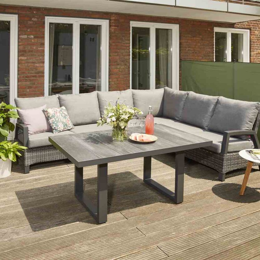 Loungemöbelset 'Taranto' Aluminium dunkelgrau 5-teilig