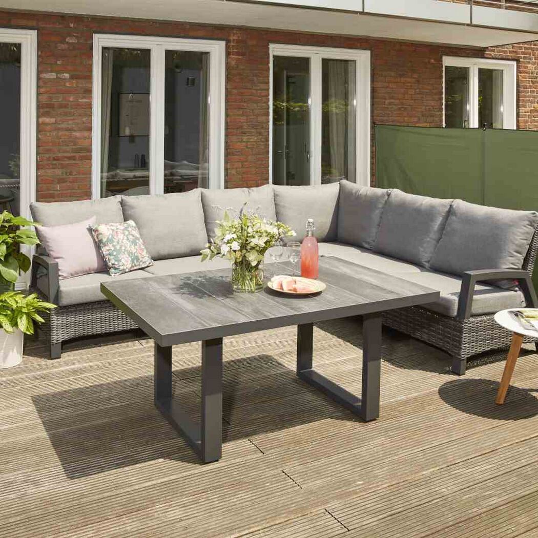 Loungemöbelset 'Taranto' Aluminium dunkelgrau 5-teilig
