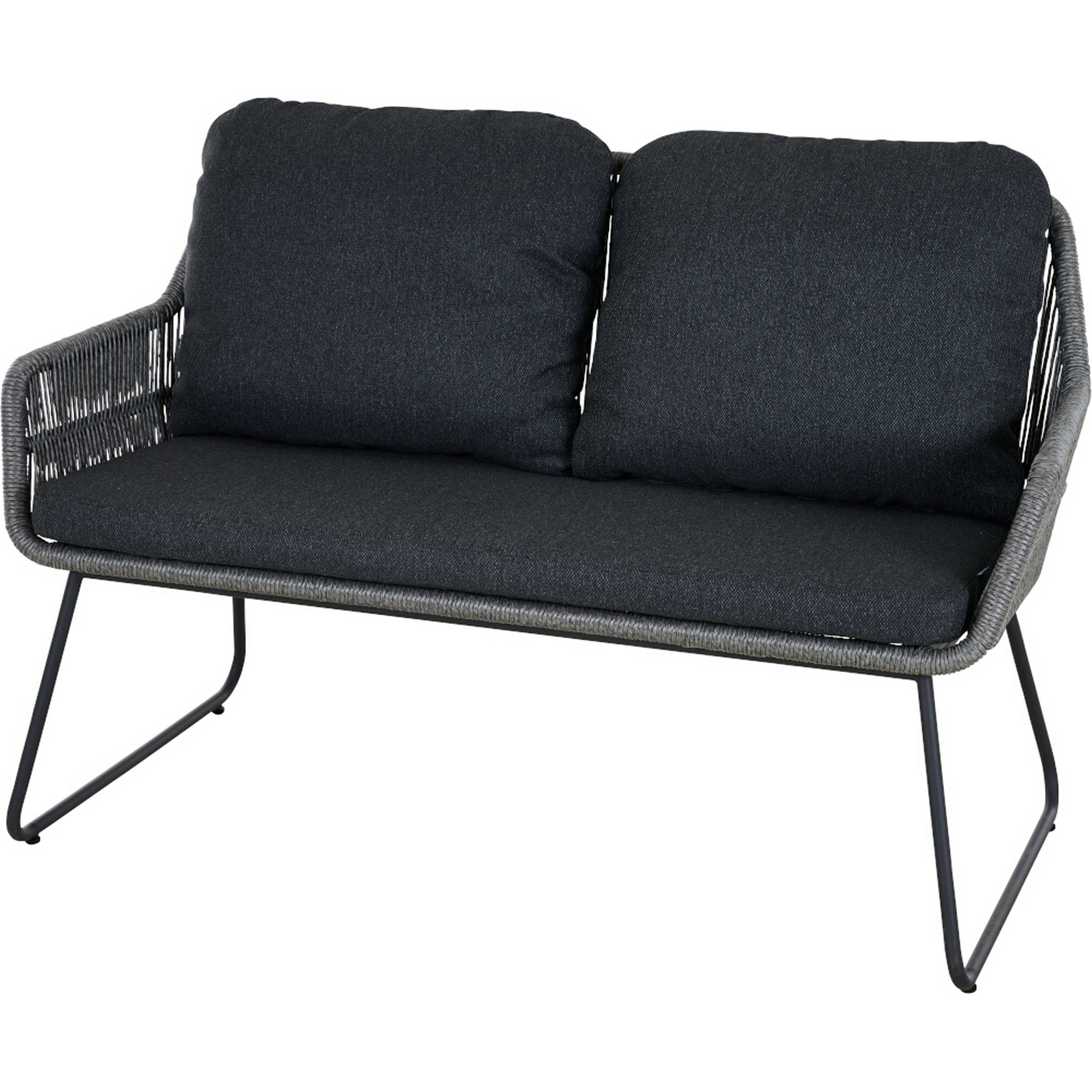 Bank 'Kansas' anthrazit/matt 120 x 85 x 70 cm