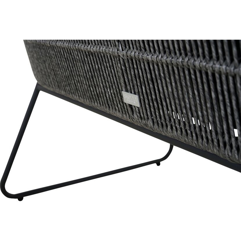 Gartenbank 'Kansas' 2-Sitzer Edelstahl/Aluminium anthrazit 135 x 85 x 70 cm