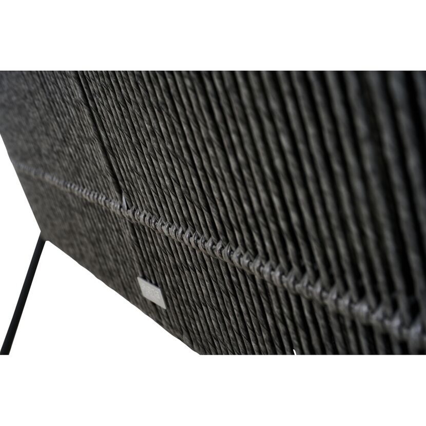 Gartenbank 'Kansas' 2-Sitzer Edelstahl/Aluminium anthrazit 135 x 85 x 70 cm