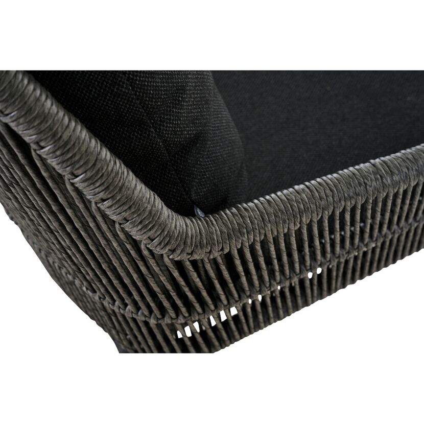 Gartenbank 'Kansas' 2-Sitzer Edelstahl/Aluminium anthrazit 135 x 85 x 70 cm