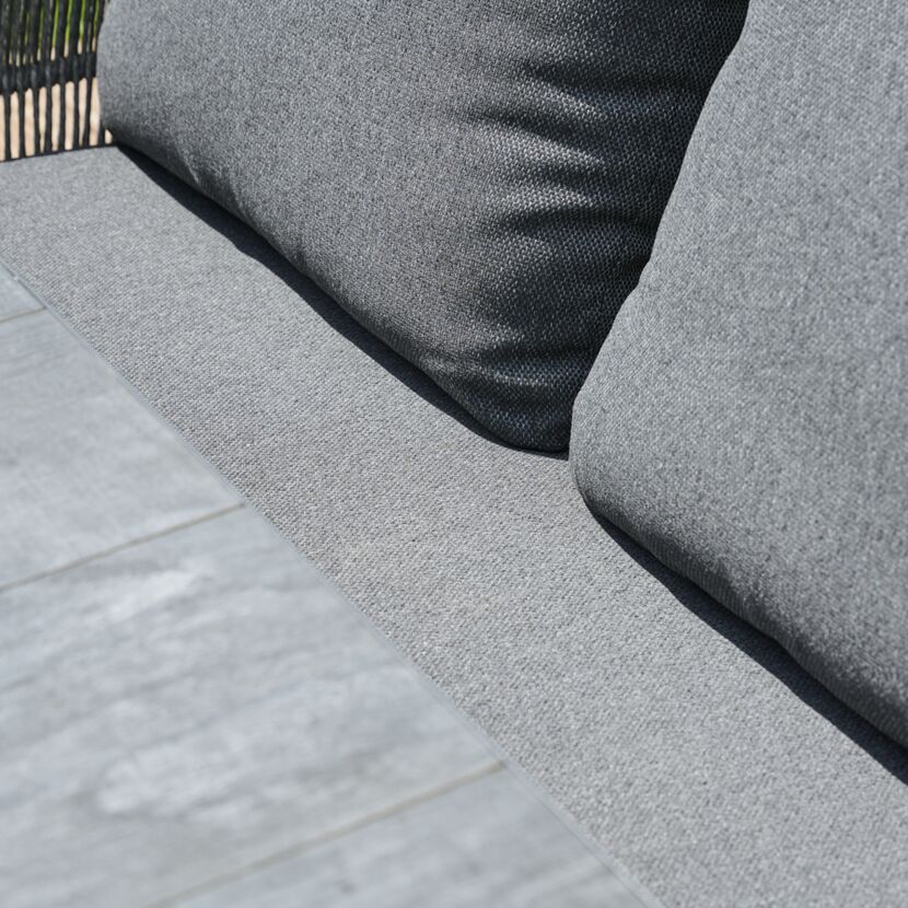 Gartenbank 'Kansas' 2-Sitzer Edelstahl/Aluminium anthrazit 135 x 85 x 70 cm