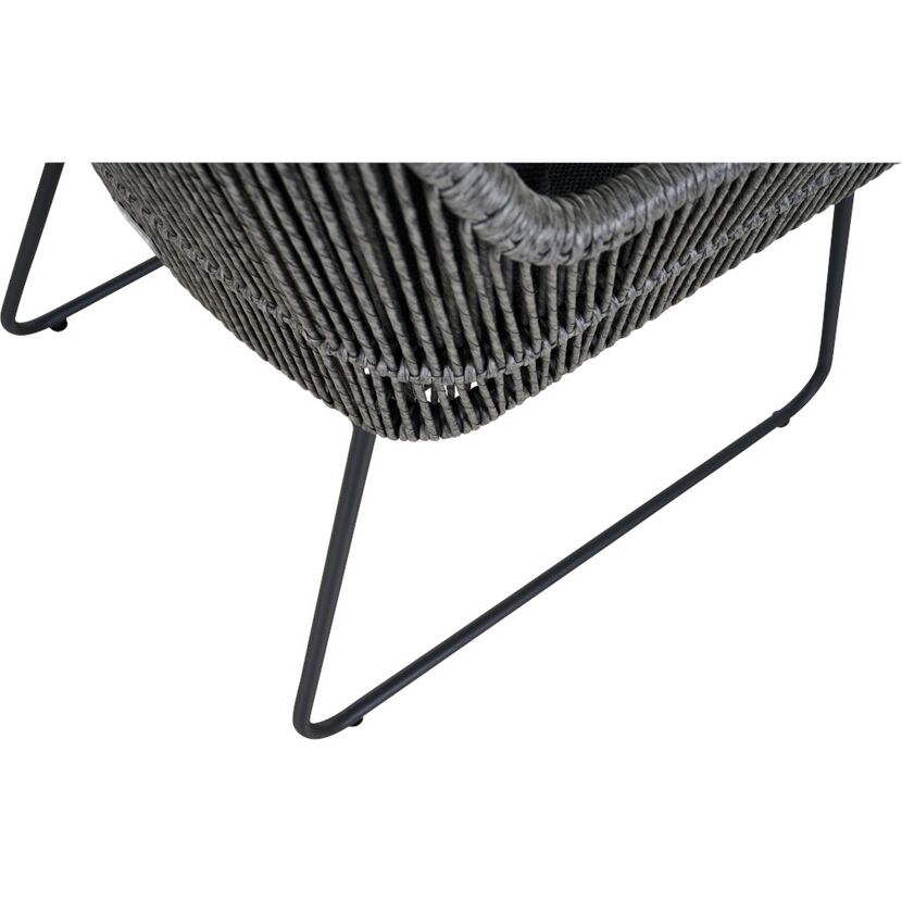 Gartensessel 'Kansas' Edelstahl/Aluminium dunkelgrau 60 x 85 x 70 cm