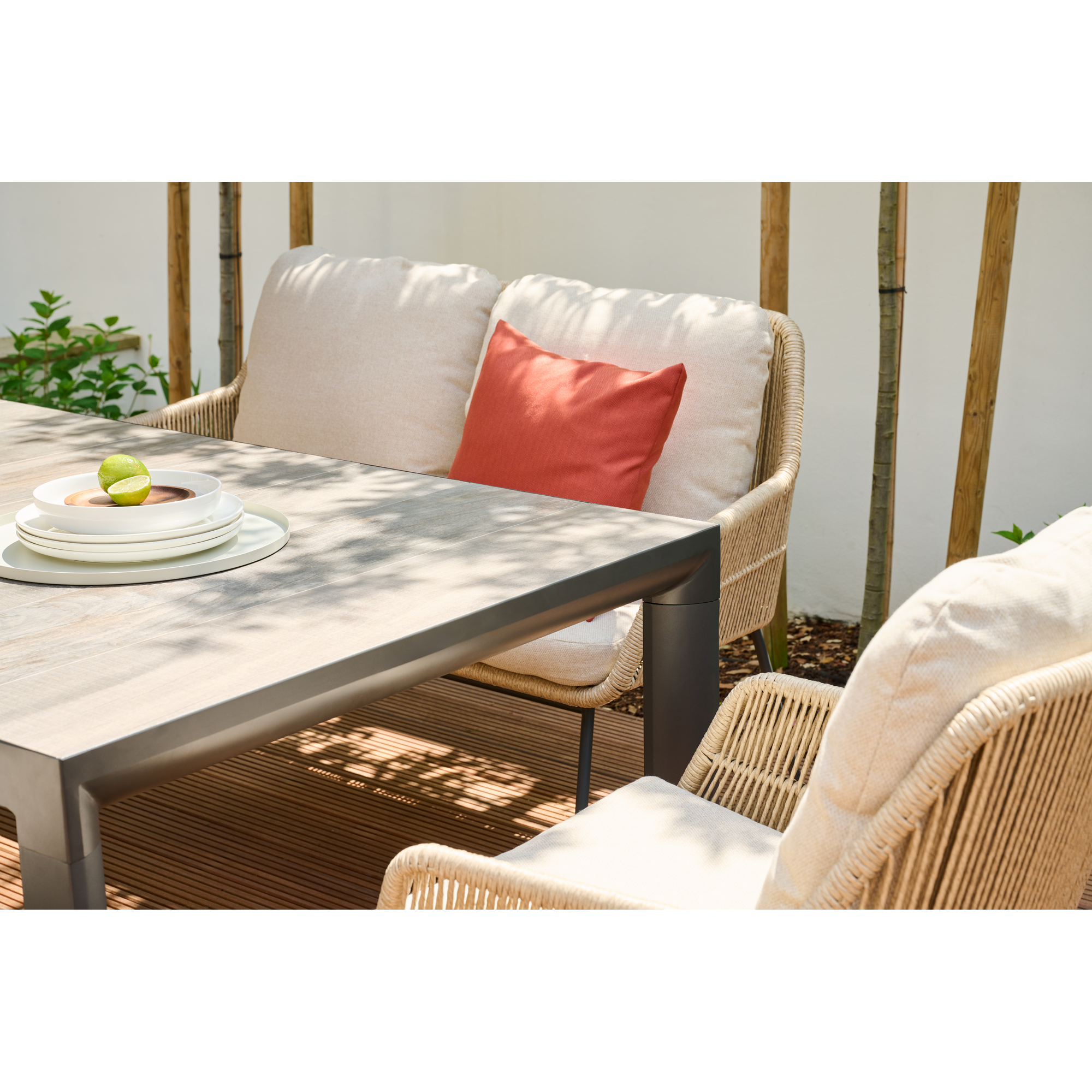 Bank 'Kansas' taupe 120 x 85 x 70 cm