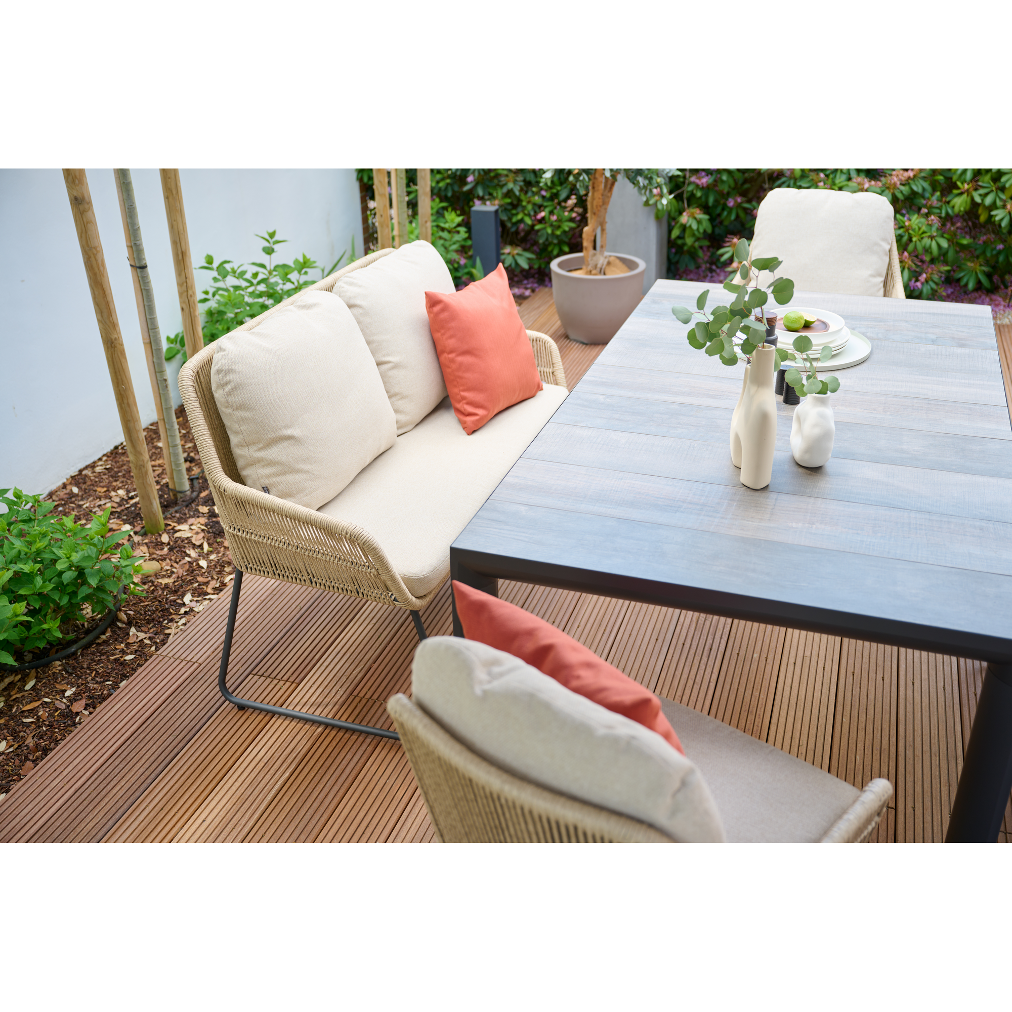 Bank 'Kansas' taupe 120 x 85 x 70 cm