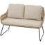 Gartenbank 'Kansas' 2-Sitzer Edelstahl/Aluminium taupe 135 x 85 x 70 cm
