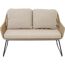 Gartenbank 'Kansas' 2-Sitzer Edelstahl/Aluminium taupe 135 x 85 x 70 cm