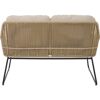 Gartenbank 'Kansas' 2-Sitzer Edelstahl/Aluminium taupe 135 x 85 x 70 cm