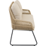 Bank 'Kansas' taupe 120 x 85 x 70 cm