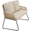 Gartenbank 'Kansas' 2-Sitzer Edelstahl/Aluminium taupe 135 x 85 x 70 cm