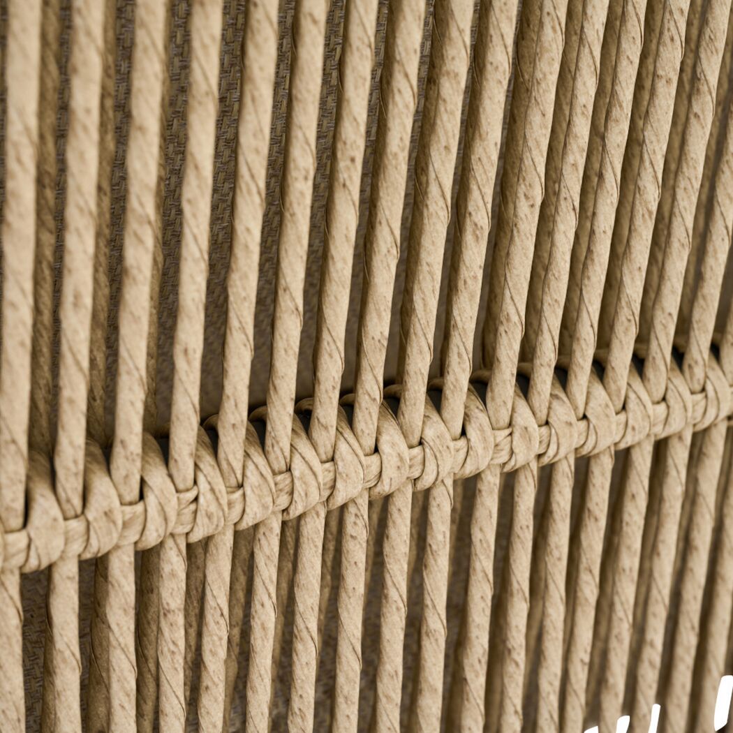 Gartenbank 'Kansas' 2-Sitzer Edelstahl/Aluminium taupe 135 x 85 x 70 cm