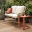 Gartenbank 'Kansas' 2-Sitzer Edelstahl/Aluminium taupe 135 x 85 x 70 cm