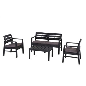 Balkonmöbel-Set 'Java' anthrazit 5-teilig