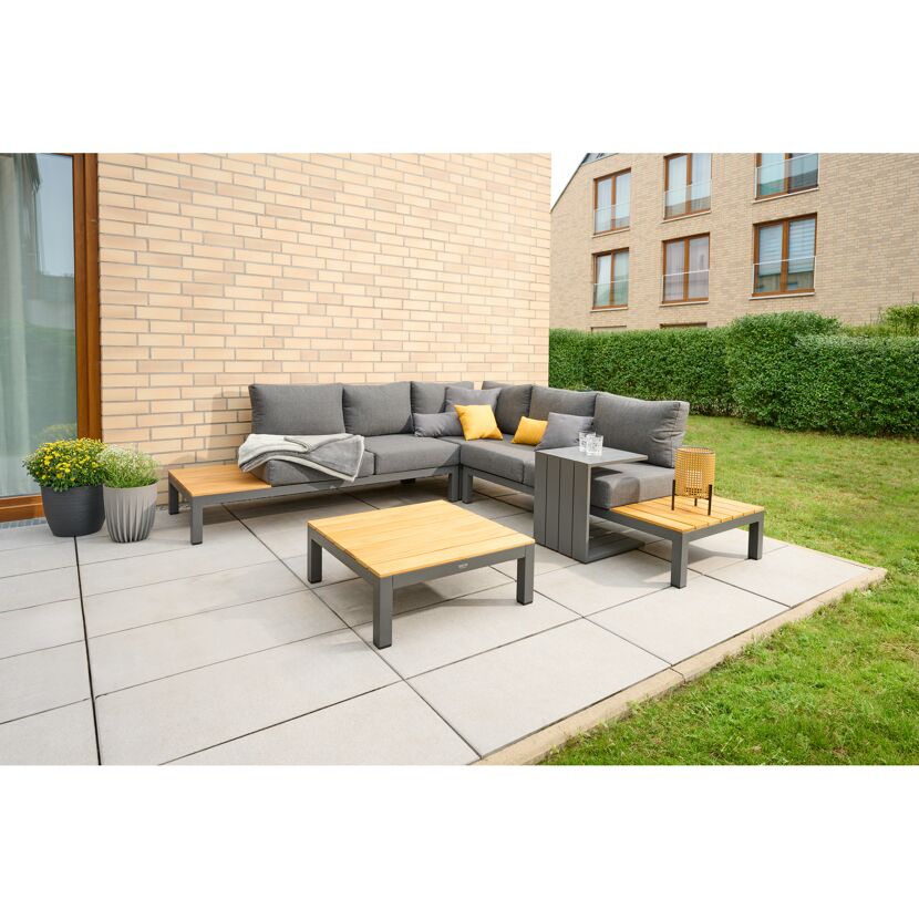 Loungemöbelset 'Brighton' Aluminium anthrazit 3-teilig