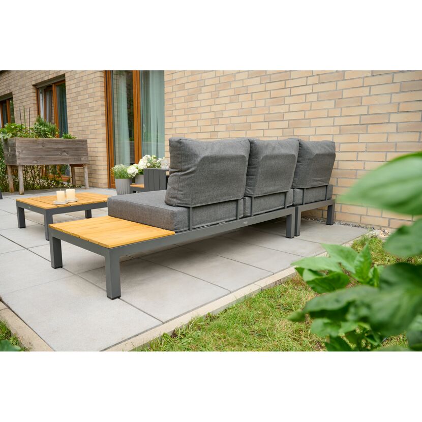 Loungemöbelset 'Brighton' Aluminium anthrazit 3-teilig