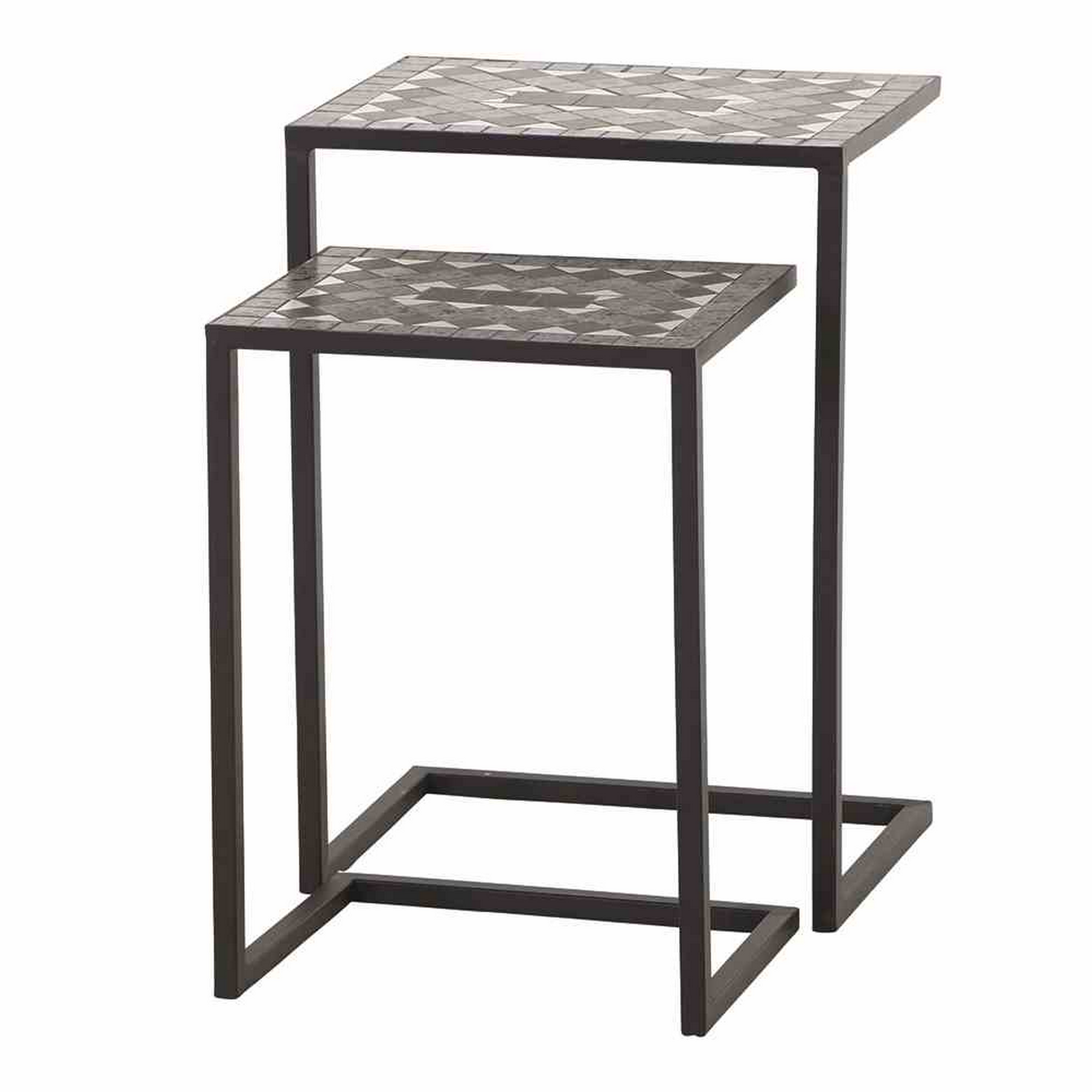 Beistelltisch-Set 'Como' anthrazit 2-teilig