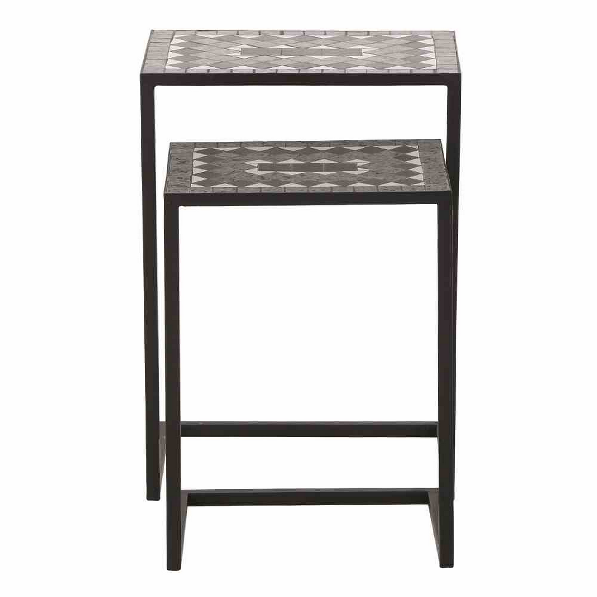 Beistelltisch-Set 'Como' anthrazit 2-teilig