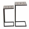 Beistelltisch-Set 'Como' Stahl/Keramik 2-teilig