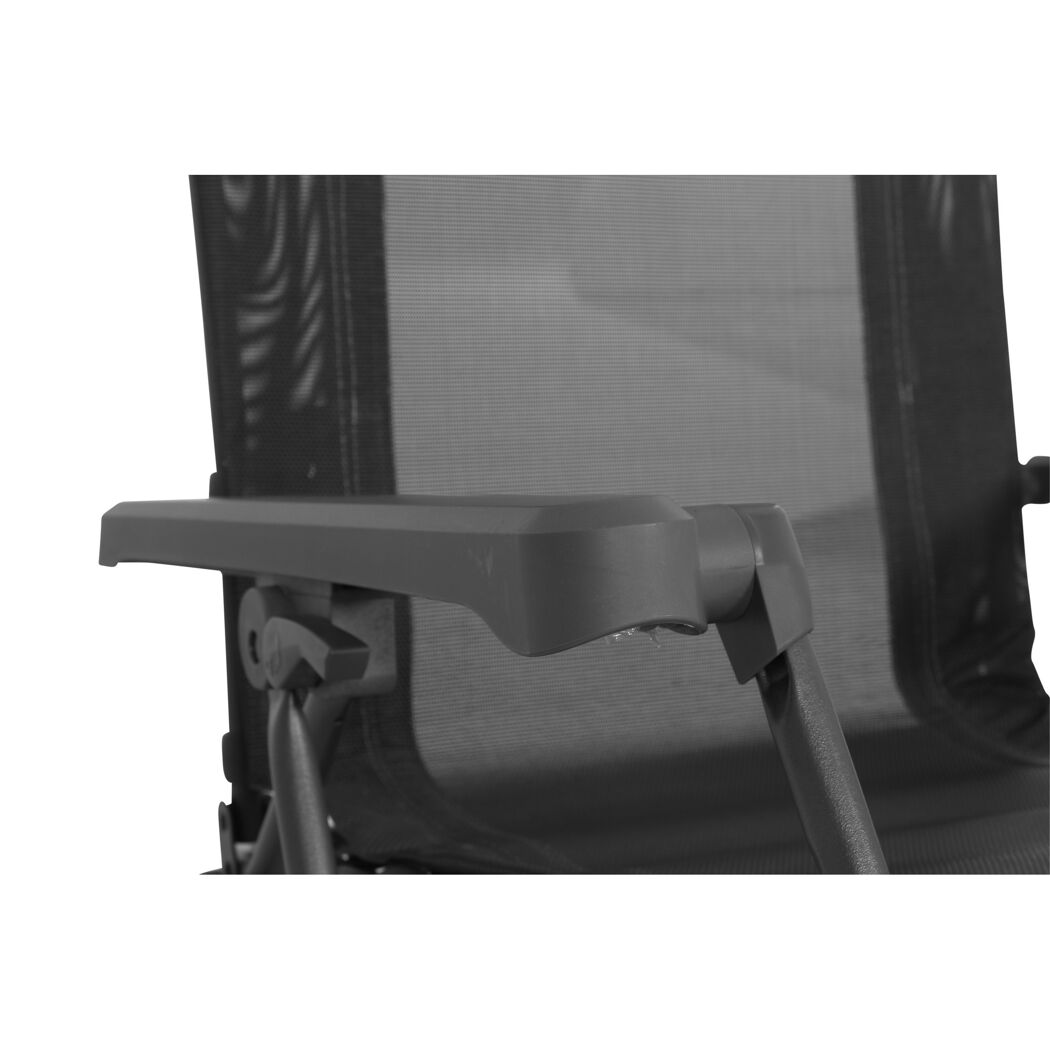 Liegestuhl 'Comfort' klappbar Aluminium anthrazit 65 x 109 x 92 cm