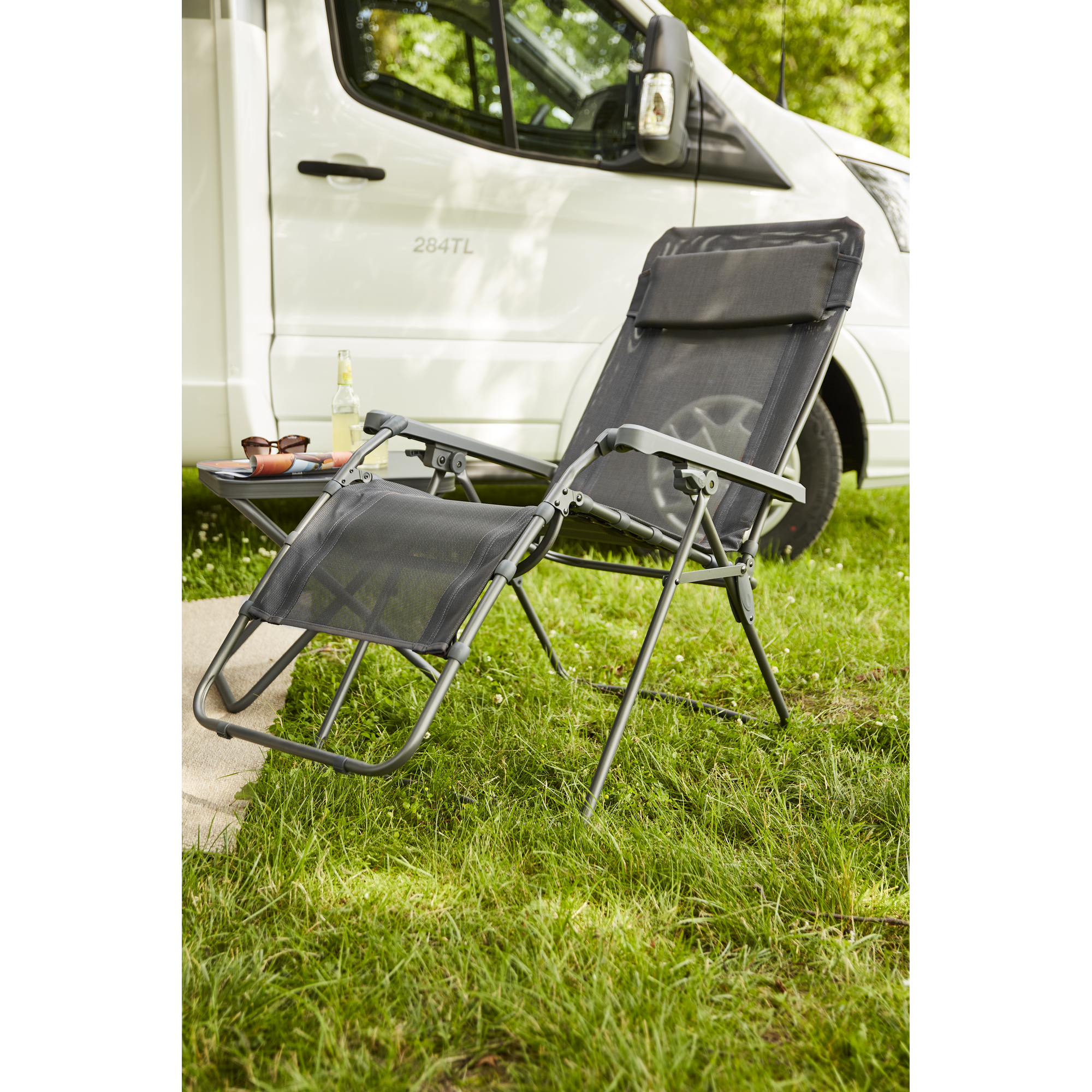 Campingstuhl 'Comfort' anthrazit 50 x 109 x 92 cm