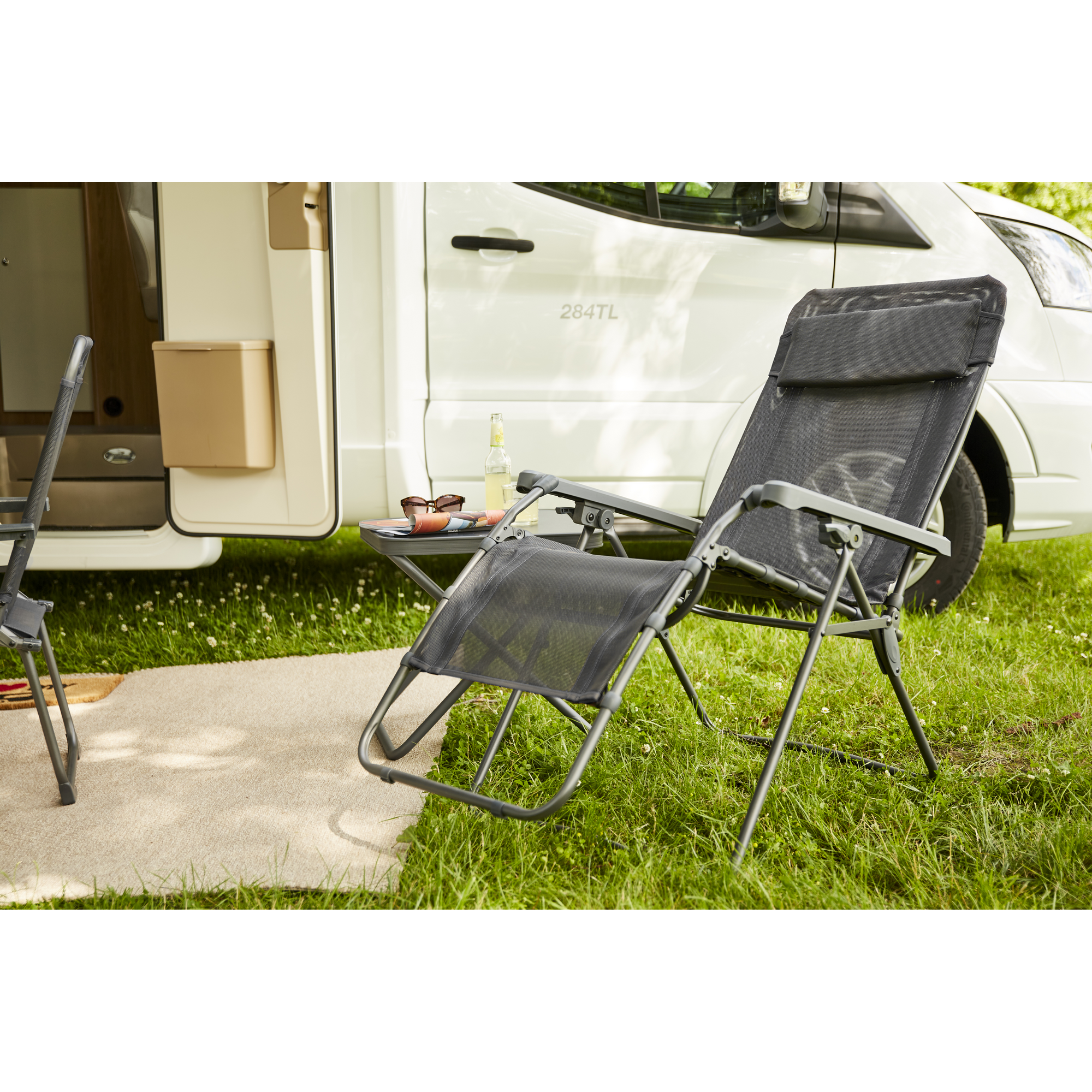 Campingstuhl 'Comfort' anthrazit 50 x 109 x 92 cm