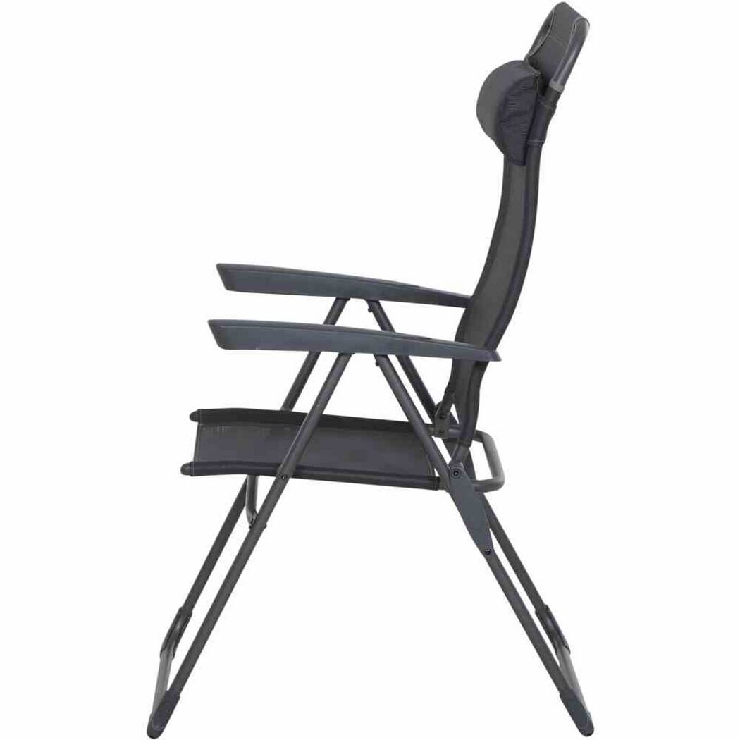 Gartenstuhl 'Comfort' klappbar Aluminium anthrazit 59 x 117 x 48 cm