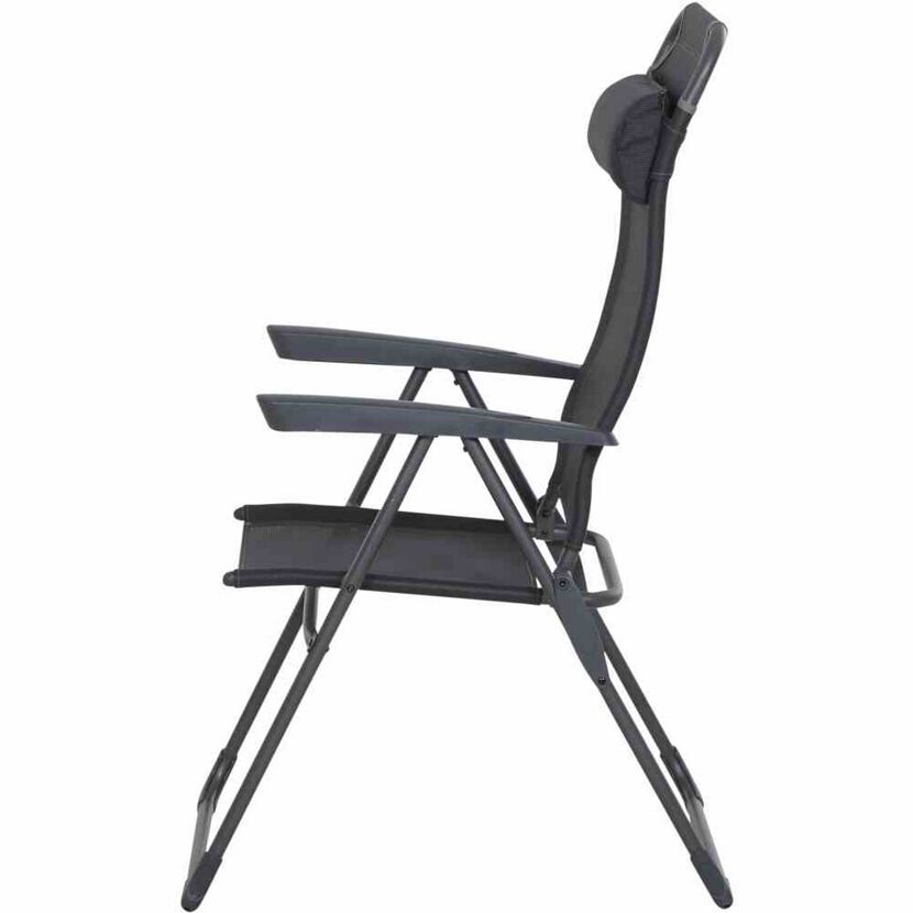 Gartenstuhl 'Comfort' klappbar Aluminium anthrazit 59 x 117 x 48 cm