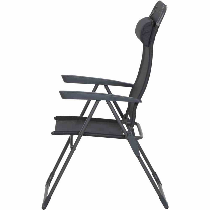 Gartenstuhl 'Comfort' klappbar Aluminium anthrazit 59 x 117 x 48 cm