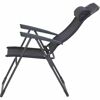 Gartenstuhl 'Comfort' klappbar Aluminium anthrazit 59 x 117 x 48 cm