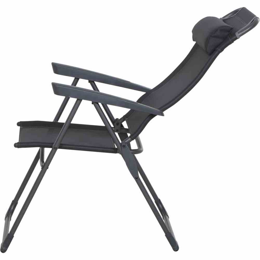 Gartenstuhl 'Comfort' klappbar Aluminium anthrazit 59 x 117 x 48 cm